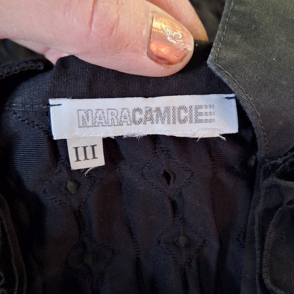 Naracamicie Black Stretch Eyelet Blouse, SIze Large12/14 - Picture 2 of 13